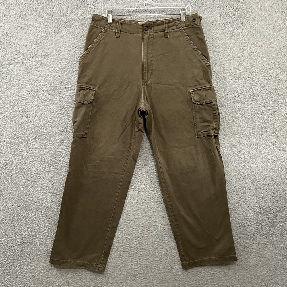 American Eagle Pants Mens 32x32 Brown Green Cargo Cotton Y2K Pockets Adult